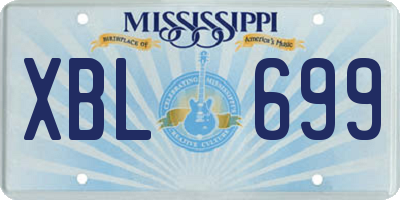 MS license plate XBL699