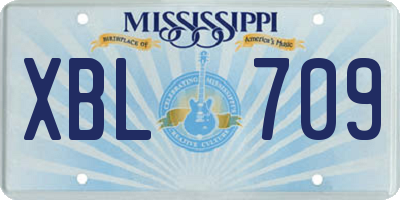MS license plate XBL709