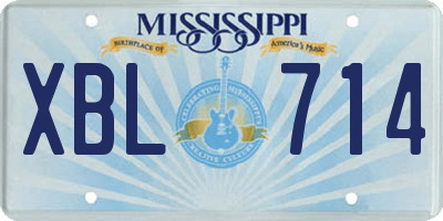 MS license plate XBL714