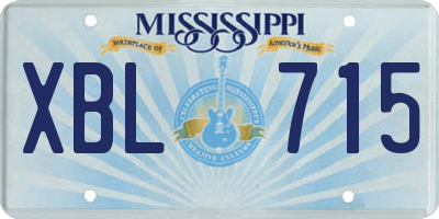 MS license plate XBL715