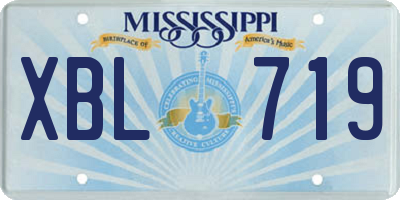 MS license plate XBL719
