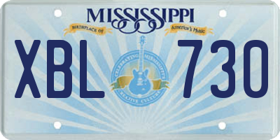 MS license plate XBL730