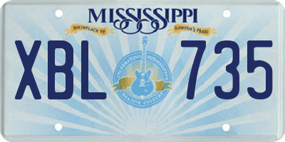 MS license plate XBL735