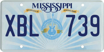MS license plate XBL739