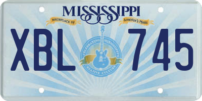 MS license plate XBL745