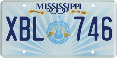 MS license plate XBL746
