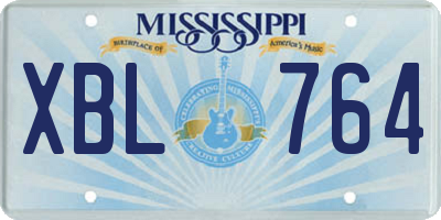 MS license plate XBL764