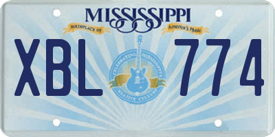 MS license plate XBL774