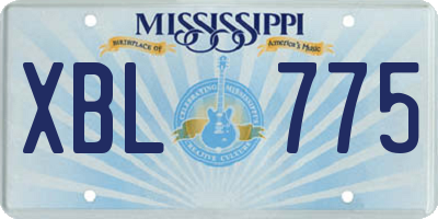 MS license plate XBL775