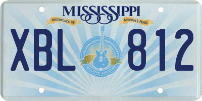MS license plate XBL812