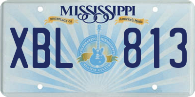 MS license plate XBL813