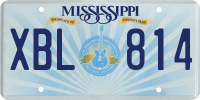 MS license plate XBL814