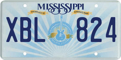 MS license plate XBL824