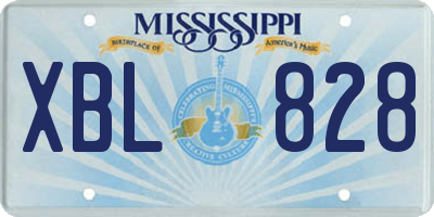 MS license plate XBL828