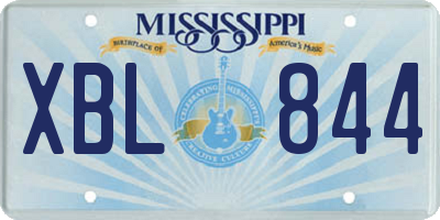 MS license plate XBL844