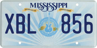 MS license plate XBL856