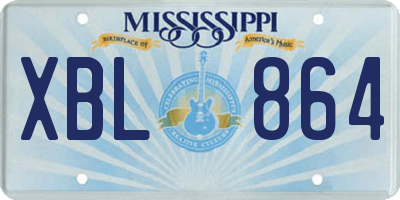 MS license plate XBL864