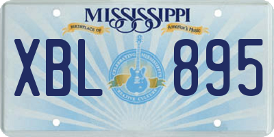 MS license plate XBL895