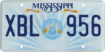 MS license plate XBL956