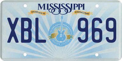 MS license plate XBL969