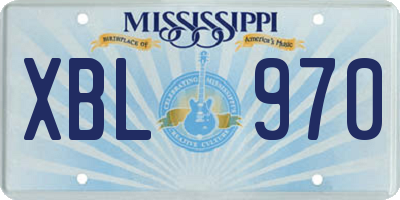 MS license plate XBL970