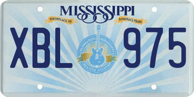 MS license plate XBL975