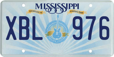 MS license plate XBL976
