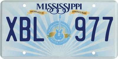 MS license plate XBL977