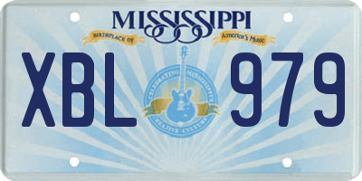 MS license plate XBL979