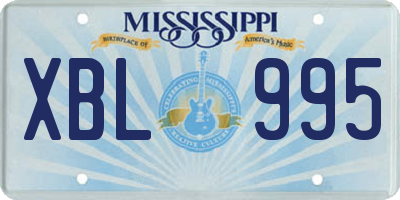 MS license plate XBL995