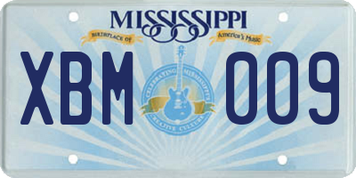 MS license plate XBM009