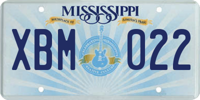 MS license plate XBM022
