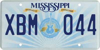 MS license plate XBM044