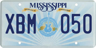 MS license plate XBM050