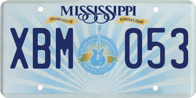 MS license plate XBM053