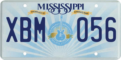 MS license plate XBM056