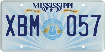 MS license plate XBM057