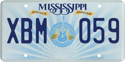 MS license plate XBM059