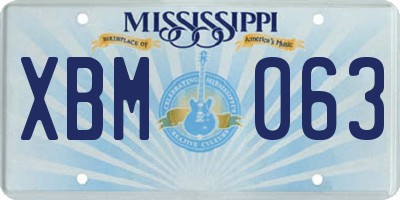 MS license plate XBM063