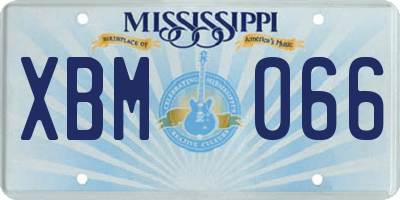 MS license plate XBM066