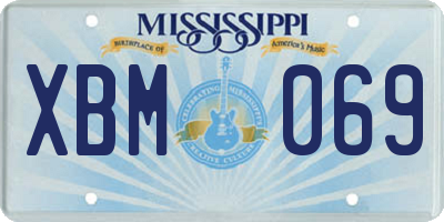 MS license plate XBM069
