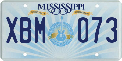 MS license plate XBM073