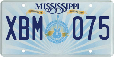 MS license plate XBM075