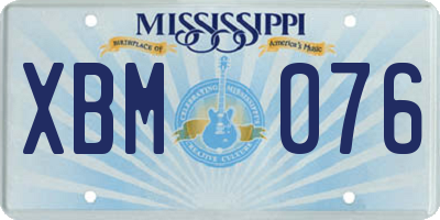 MS license plate XBM076
