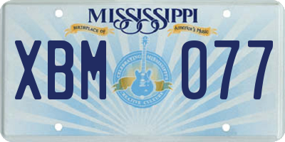 MS license plate XBM077