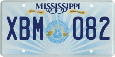 MS license plate XBM082