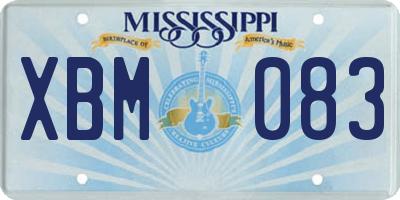 MS license plate XBM083