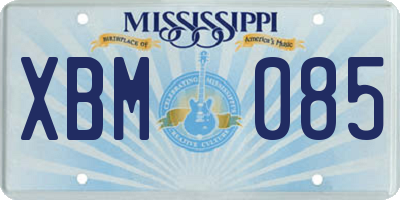 MS license plate XBM085