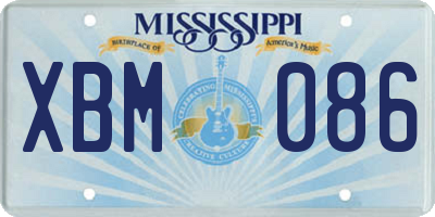 MS license plate XBM086