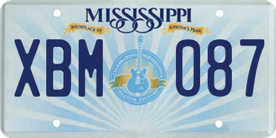 MS license plate XBM087